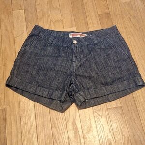 2008 gap trouser jean shorts womens 8 mid rise 3 1/2"